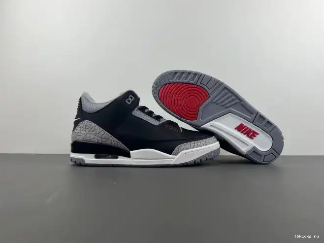 Reps TB Black Air 3 Cement DN3707-010 Jordan 0608